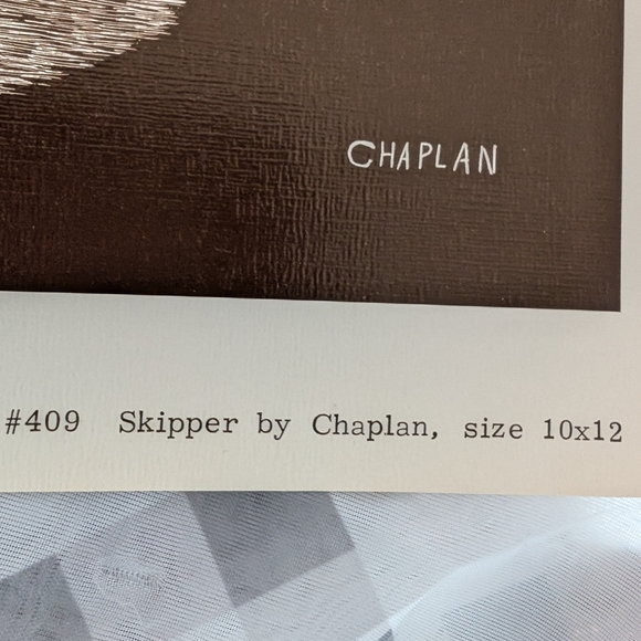 Puppy Reflection Lithographic print Vintage Douglass Dog By Chaplan #409 - Picture 2 of 2